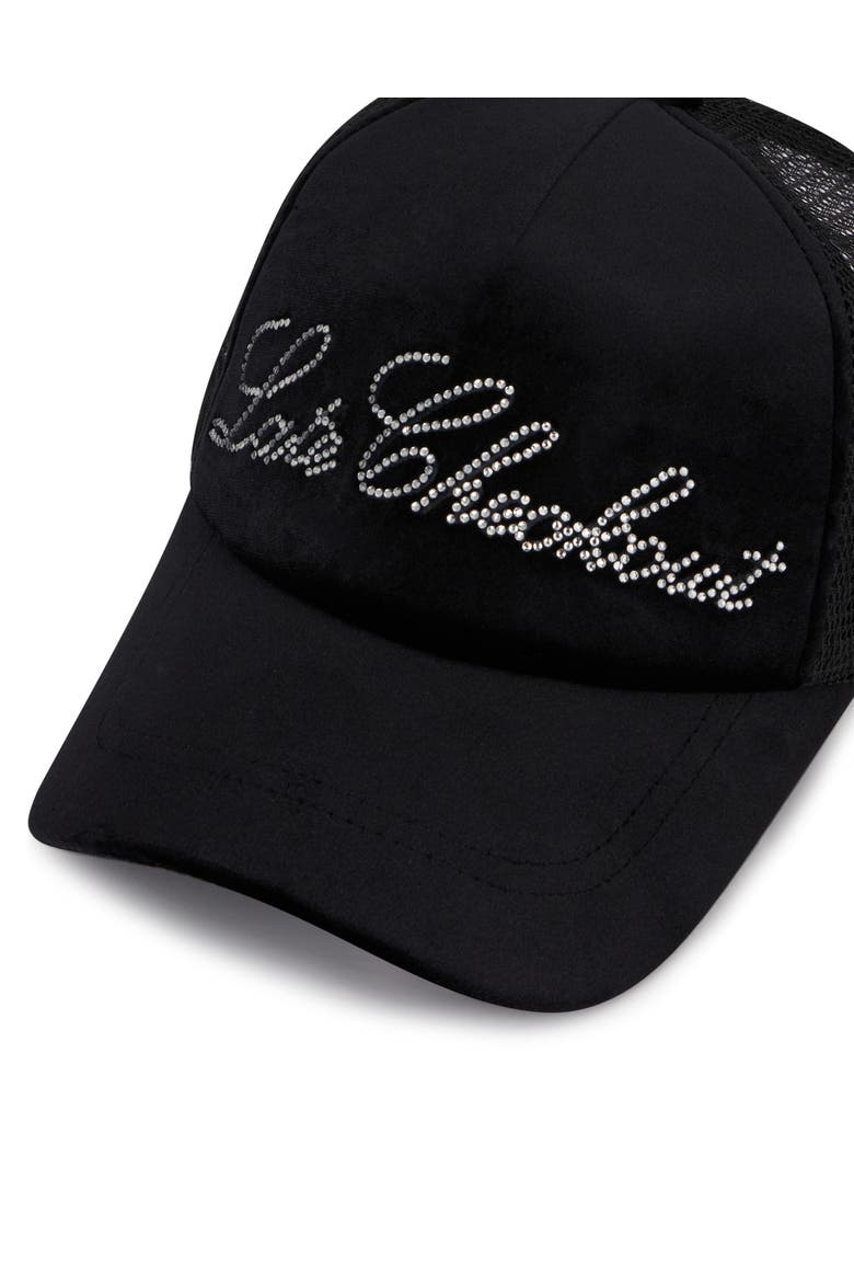 Baseball Cap Late Checkout Crystals Unisex, Alternate, color, black