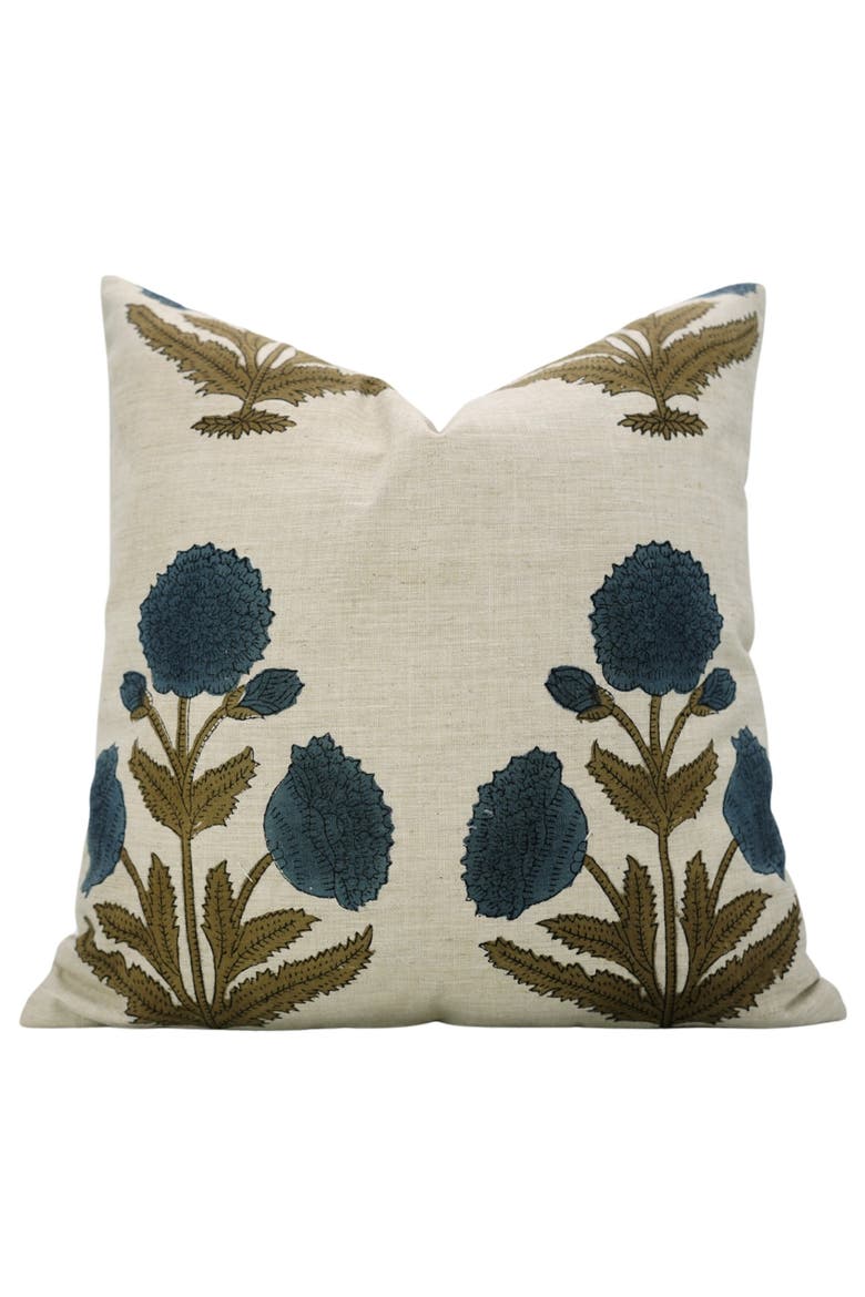 Badshah Bohemian Block Design Pillow Cover, Main, color, Blue
