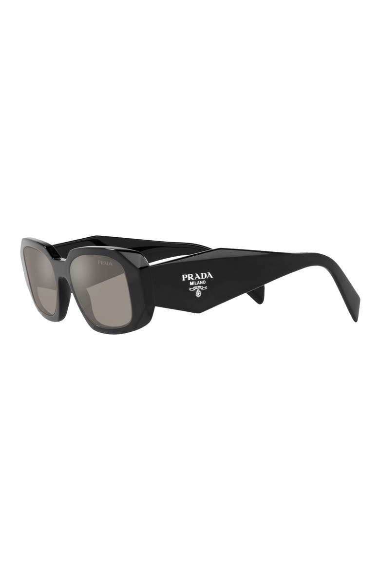 49mm Small Rectangular Sunglasses, Alternate, color, GREY MIRROR