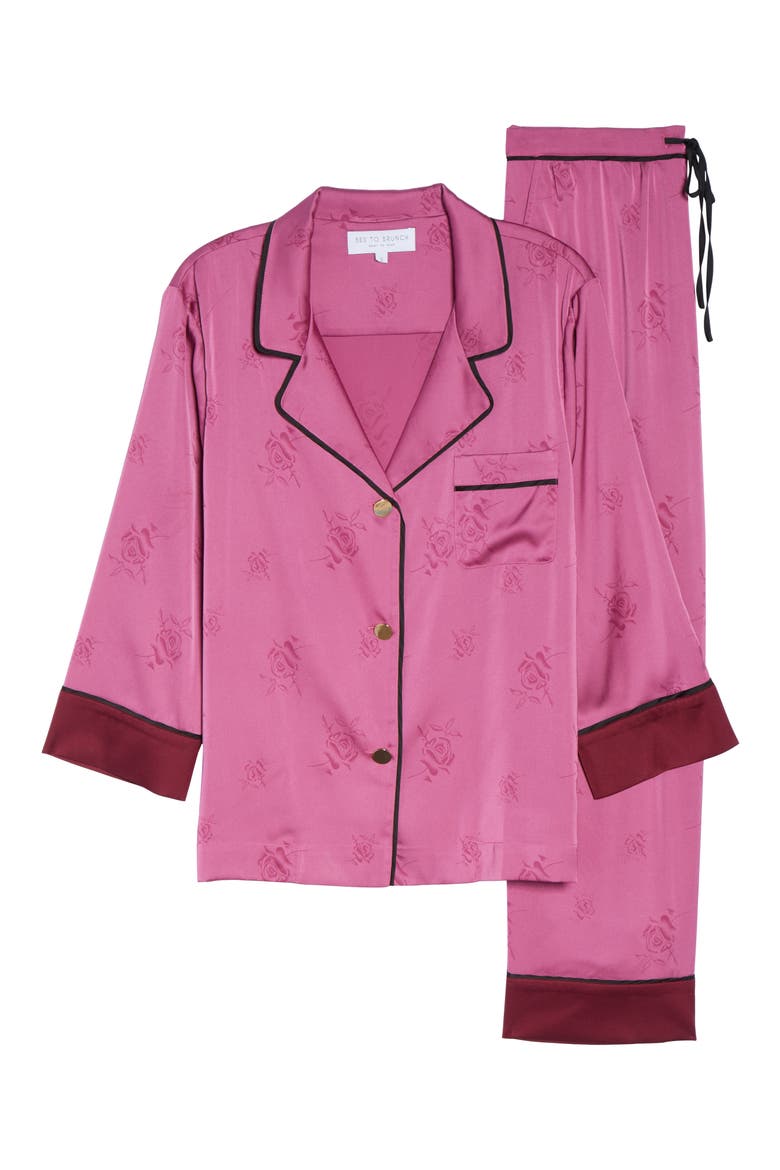 Crop Pajamas, Alternate, color, RASPBERRY