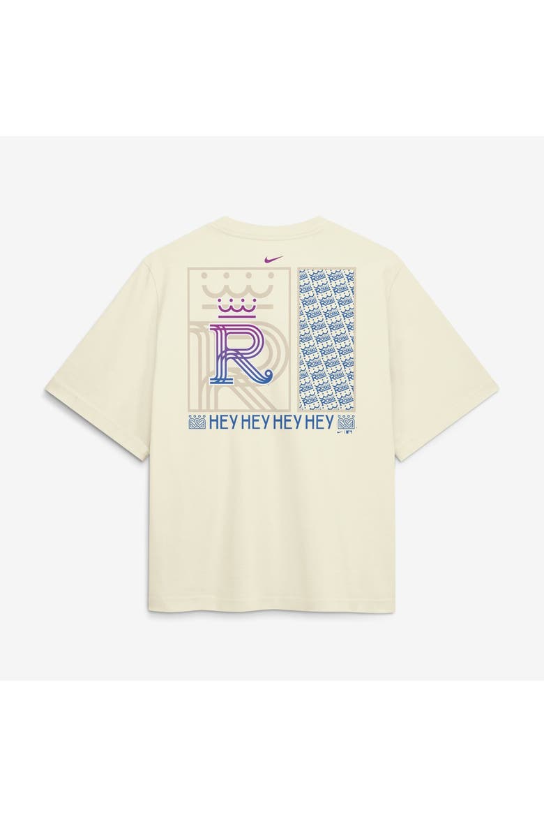 Women's Nike  Cream Kansas City Royals Premium Essentials Relaxed Boxy T-Shirt, Alternate, color, Cream