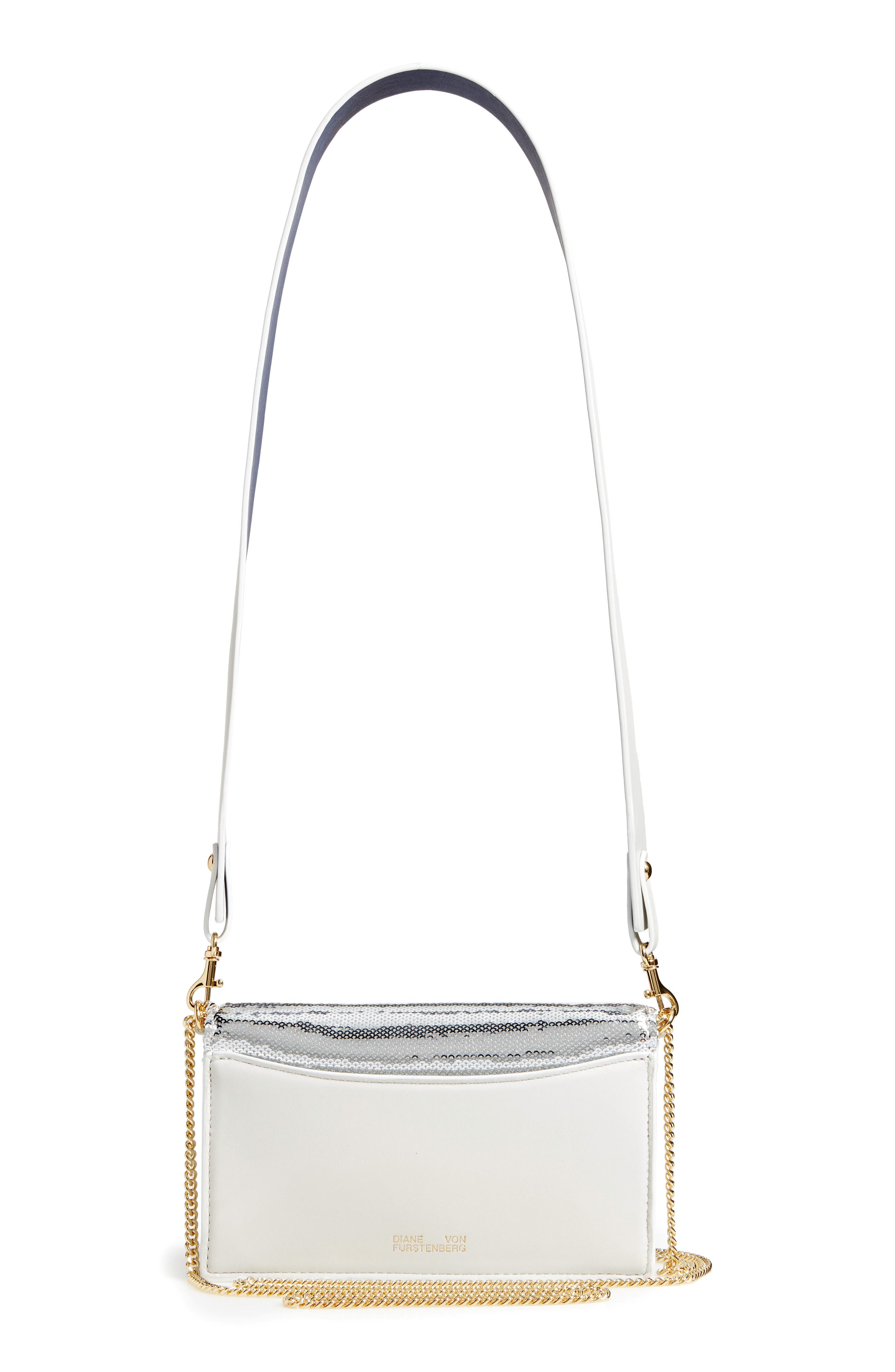 Diane von Furstenberg Soirée Sequin Crossbody Clutch, Alternate, color, 