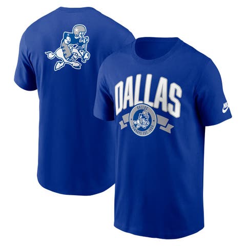 Men's Nike Royal Dallas Cowboys Rewind Front and Back Hit Essential T-Shirt