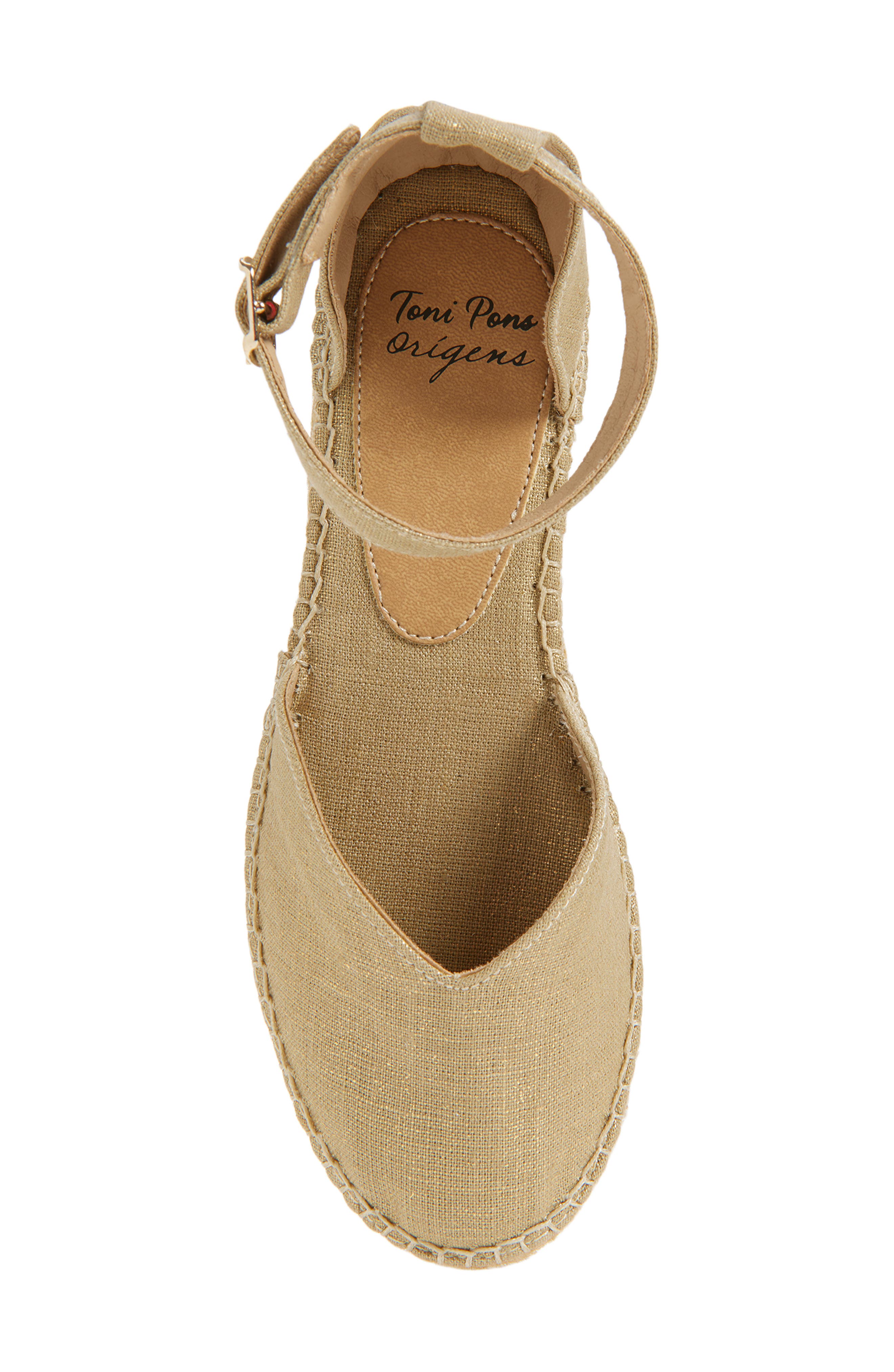 Toni Pons Flora Espadrille Flat, Alternate, color, Natural Platinum
