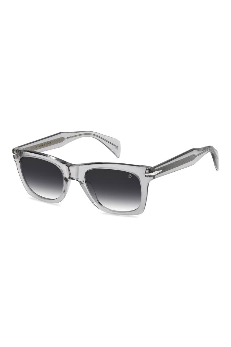 53mm Rectangular Sunglasses, Alternate, color, GREY/ DARK GREY SF