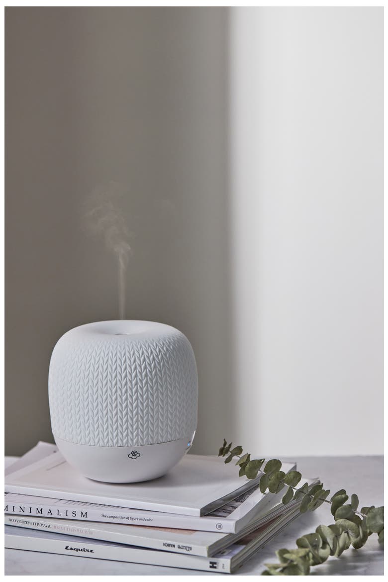 Knit Ceramic Ultrasonic Aroma Diffuser, Alternate, color, WHITE