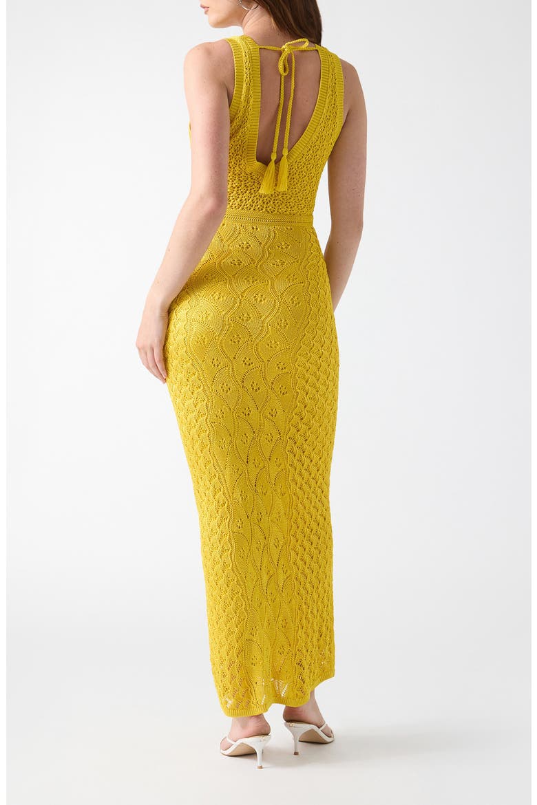 Ellie Pointelle Knit Maxi Dress, Alternate, color, MEDIUM YELLOW
