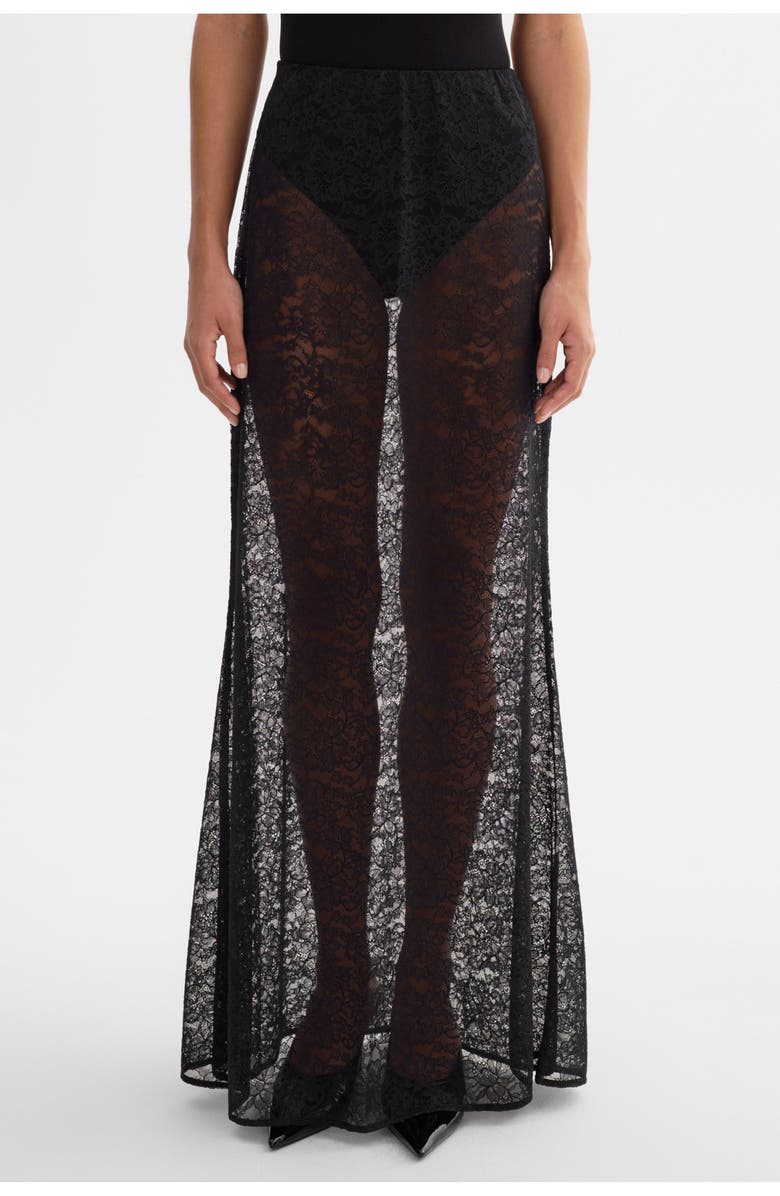 LAMARQUE Ren | Lace Maxi Skirt, Main, color, Black