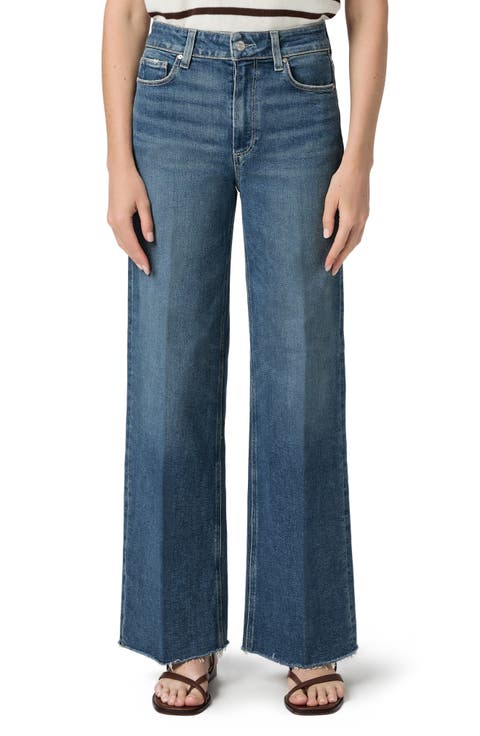 Anessa Raw Hem High Waist Wide Leg Jeans (Woolf)