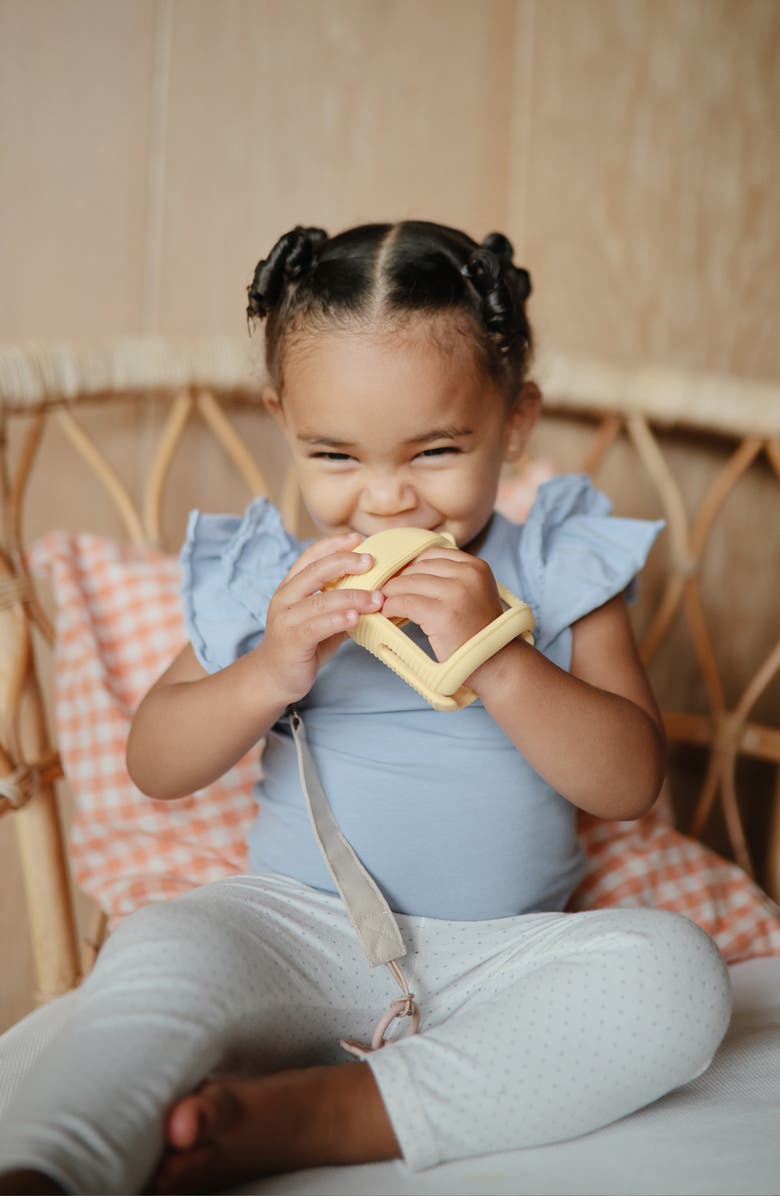 Mushie No-Drop Sun Teether Toy, Alternate, color, Sunshine