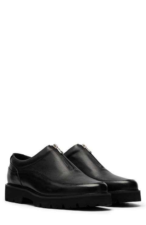 Monza Zip Leather Slip On