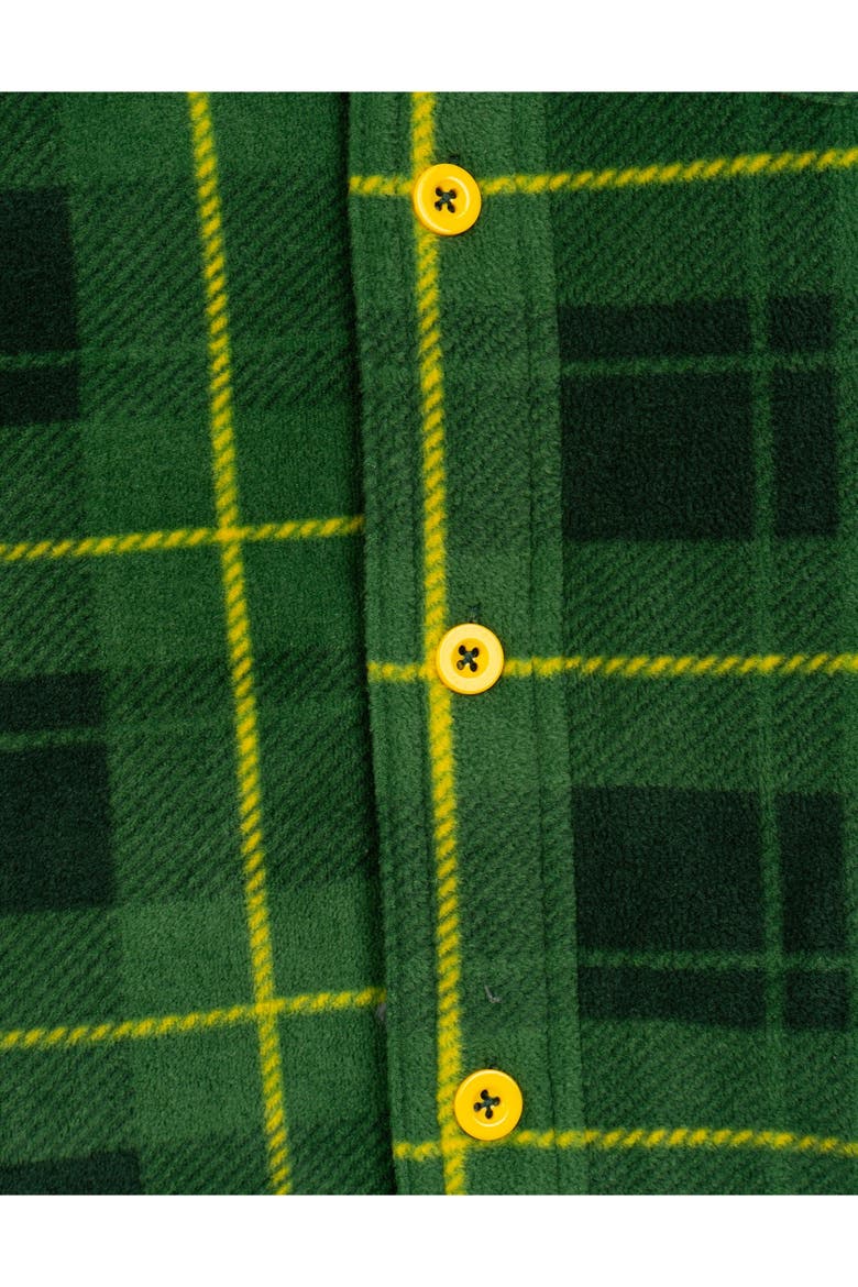 Fleece Lined Shacket, Alternate, color, Green Black Plaid