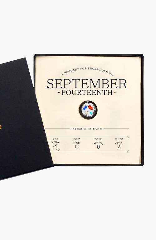 Birthdate Co. The September Birthdate Silver Pendant In September 14th - Silver