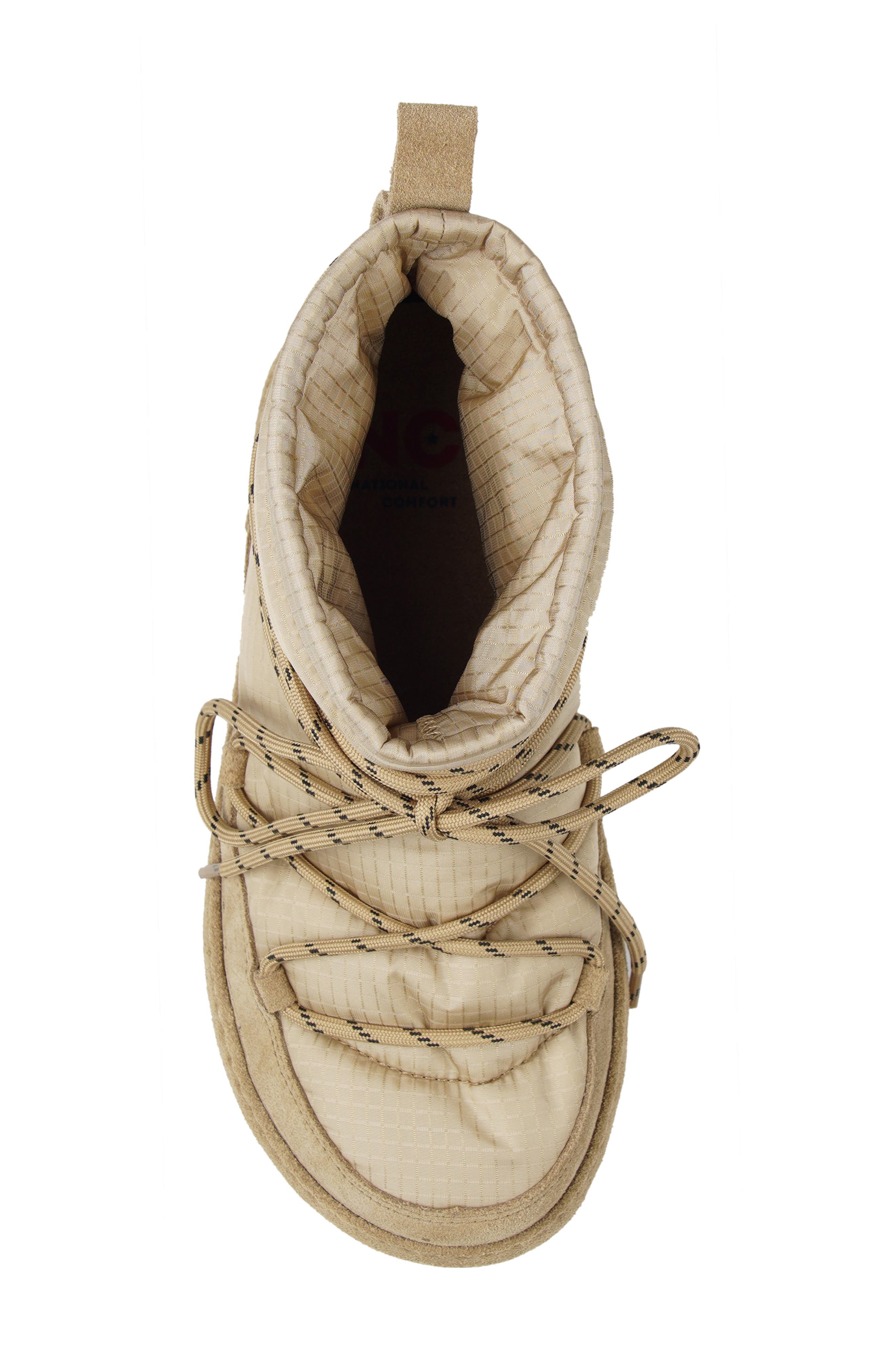 Lace-Up Bootie, Alternate, color, NATURAL SUEDE