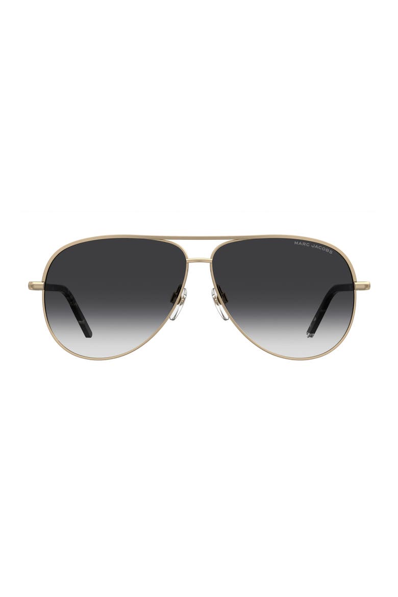 61mm Gradient Pilot Sunglasses, Main, color, GOLD BLACK/ DARK GREY SF
