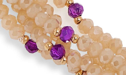 Tasha 5-pack Beaded Stretch Bracelets In Blush