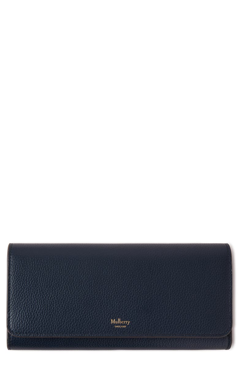 Mulberry Leather Continental Wallet, Main, color, Night Sky