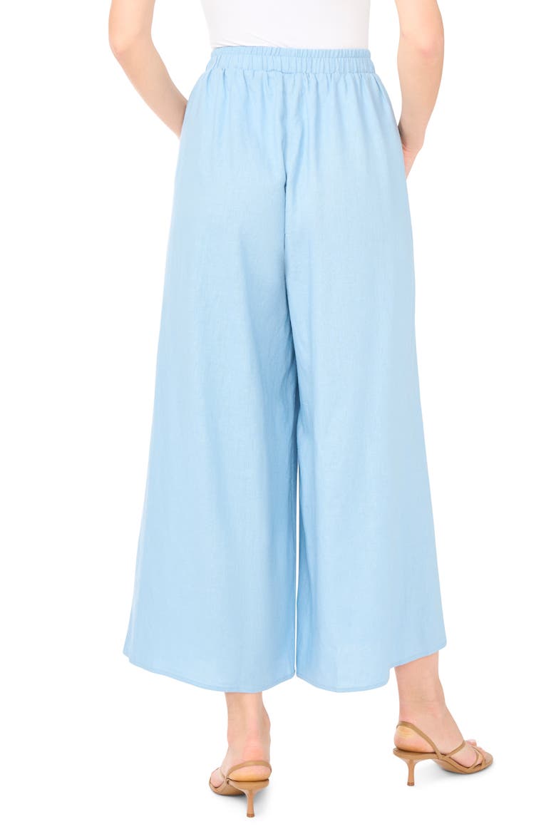 Drawstring Crop Wide Leg Pants, Alternate, color, SOFT CHAMBRAY