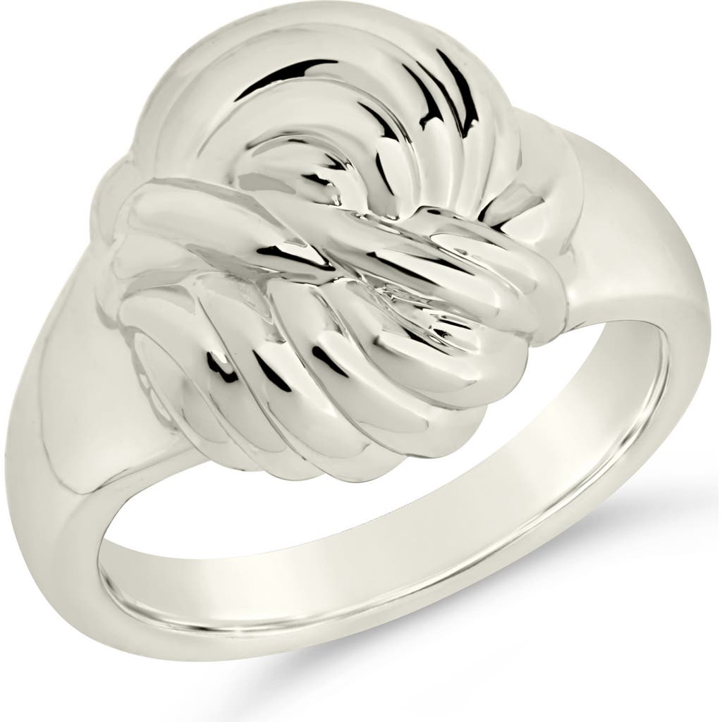 Sterling Forever Brioche Twist Ring