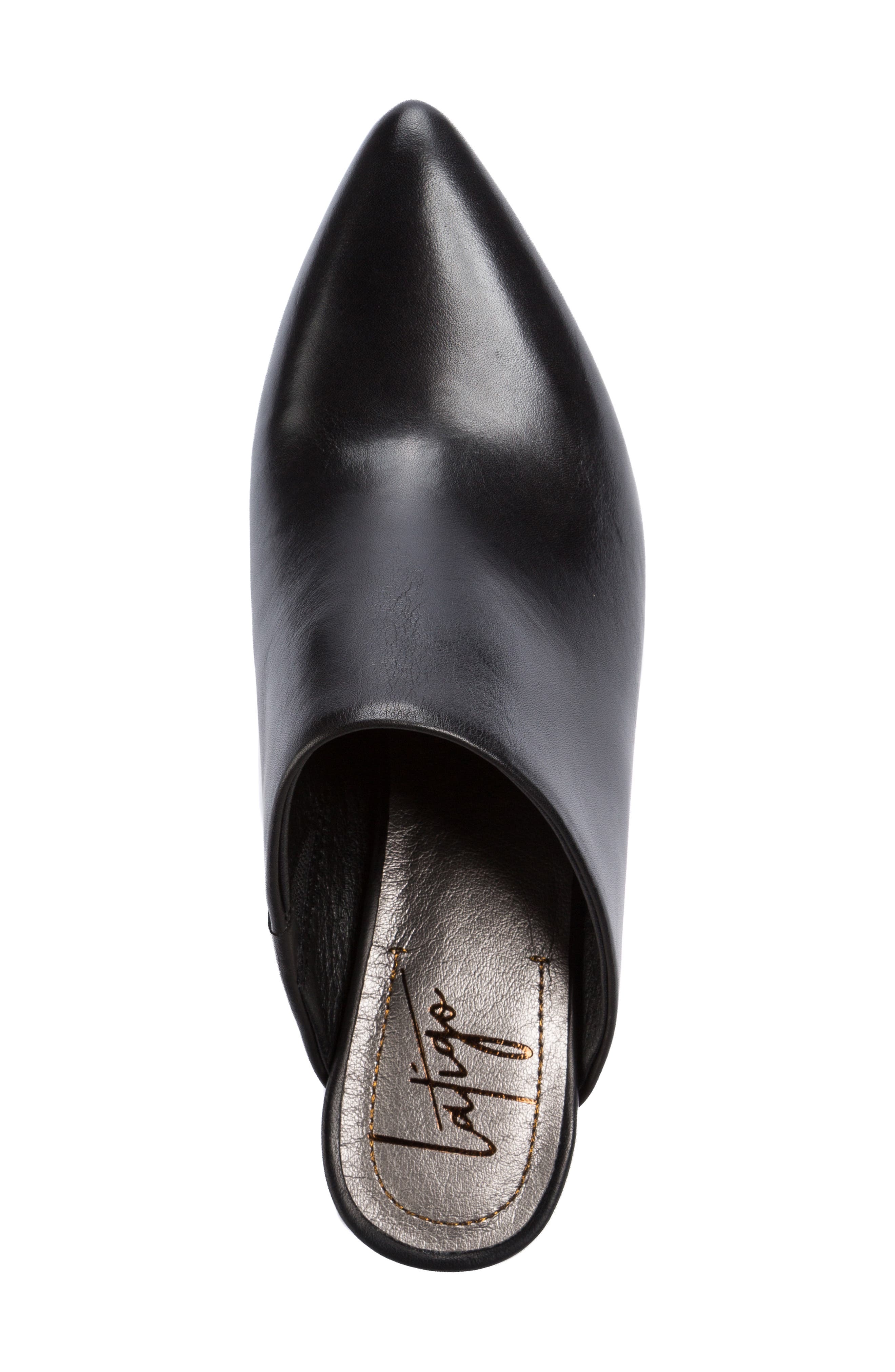 Yantis Pointy Toe Mule, Alternate, color, BLACK LEATHER