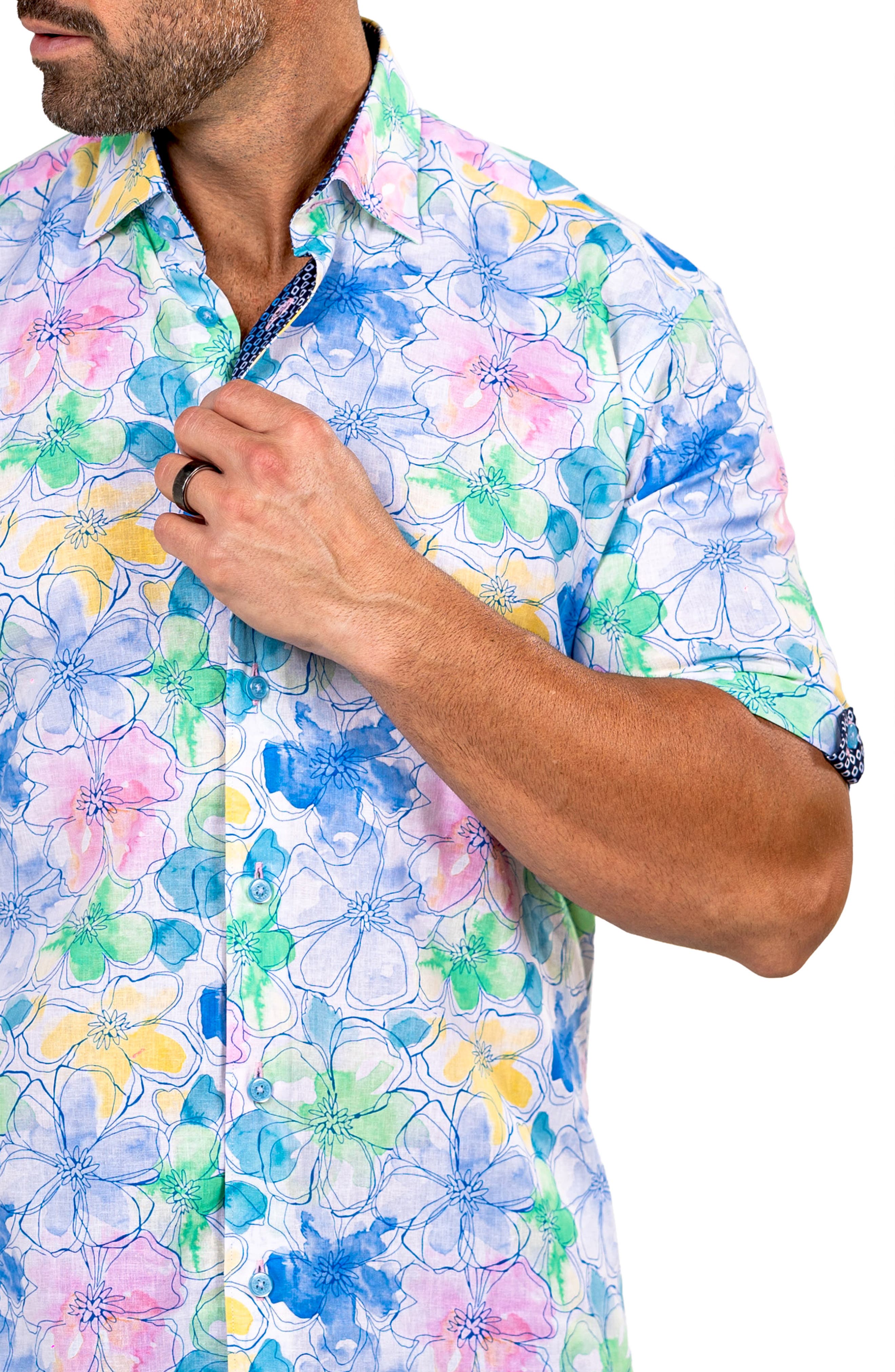 Galileo Marthy Short Sleeve Button-Up Shirt - image 2