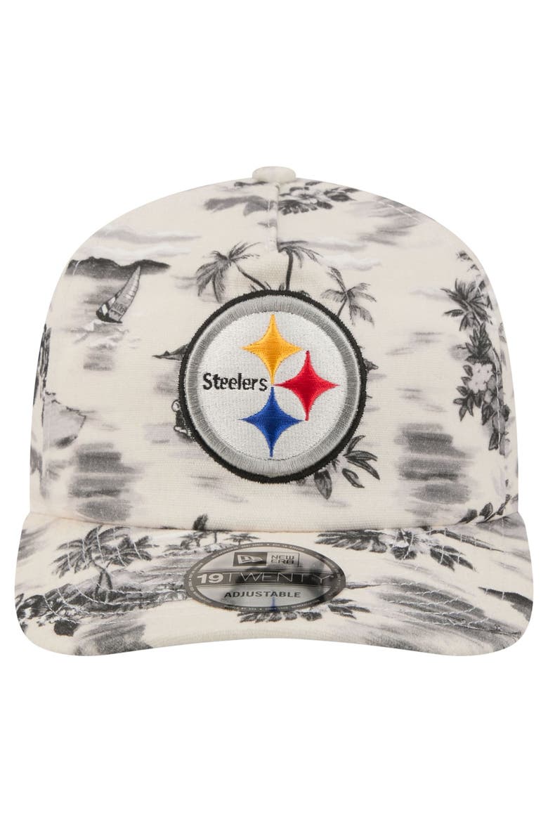 Men's New Era White Pittsburgh Steelers Tropics 19TWENTY Adjustable Hat, Alternate, color, White