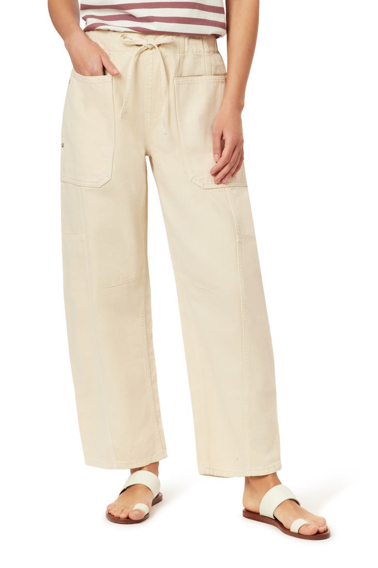 The Arc Barrel Leg Pull-On Pants, Main, color, WHITE CAP GREY