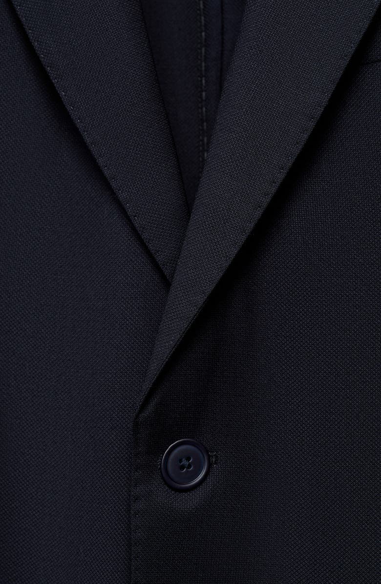 MANGO Slim Fit Cool Wool Blazer, Alternate, color, Navy