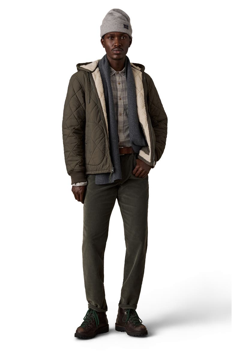 Quilted Hooded Jacket with PrimaLoft Insulation, Alternate, color, DUSK FOREST