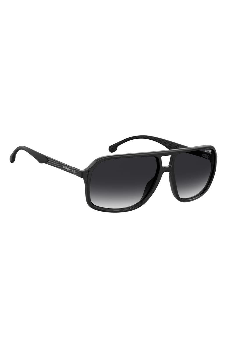 Carrera Eyewear 61mm Aviator Polarized Sunglasses, Alternate, color, Black