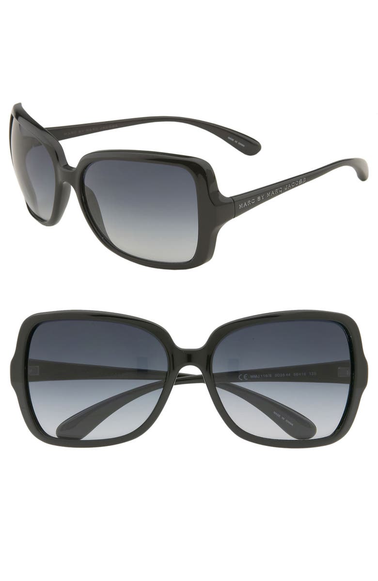 MARC BY MARC JACOBS 59mm Vintage Inspired Oversized Sunglasses, Main, color,