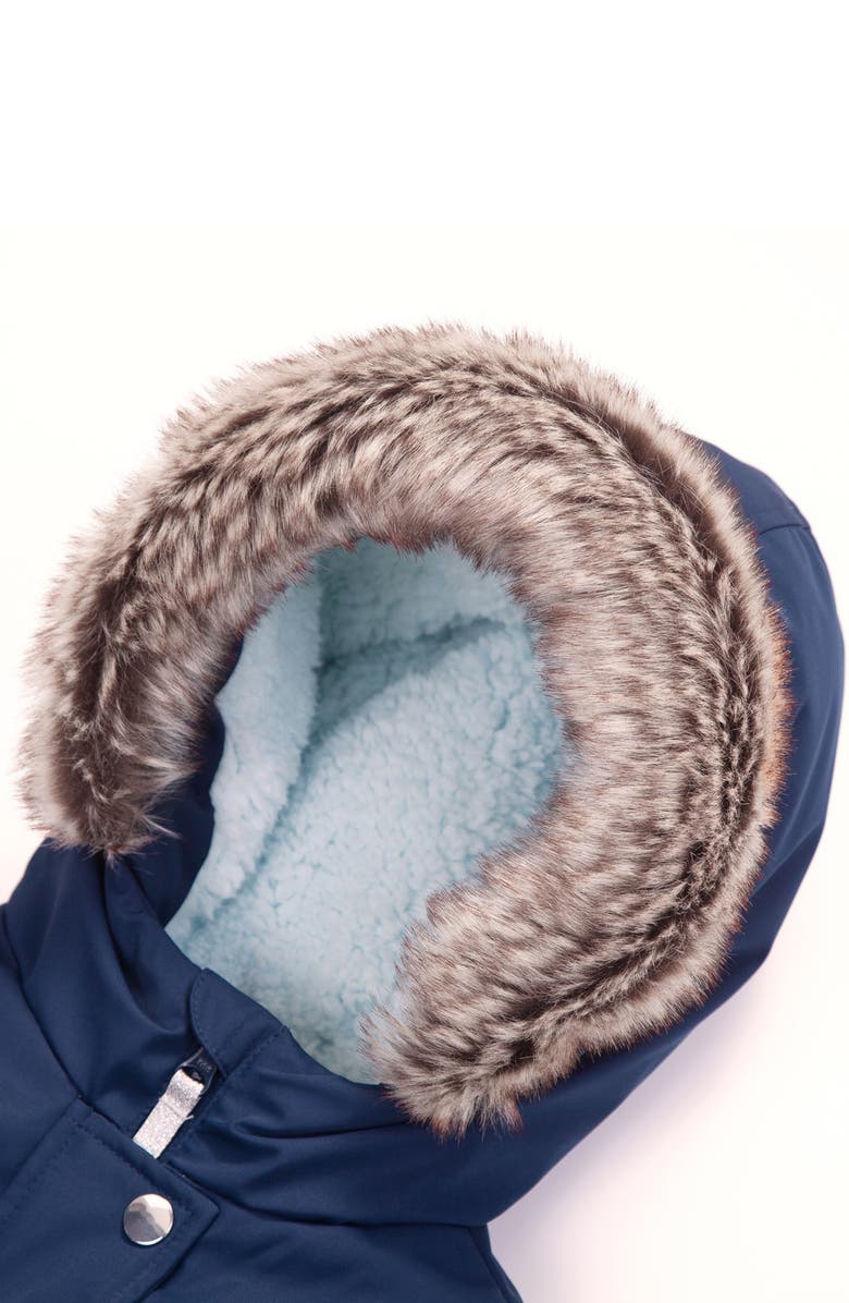 Rokka&Rolla Kids' Cozy Fleece-Lined Parka, Alternate, color, Navy