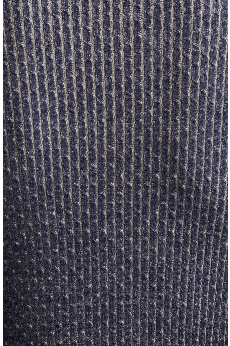 Vanis Fine Gauge Cable Stitch Sweater, Alternate, color, NAVY/ TAUPE