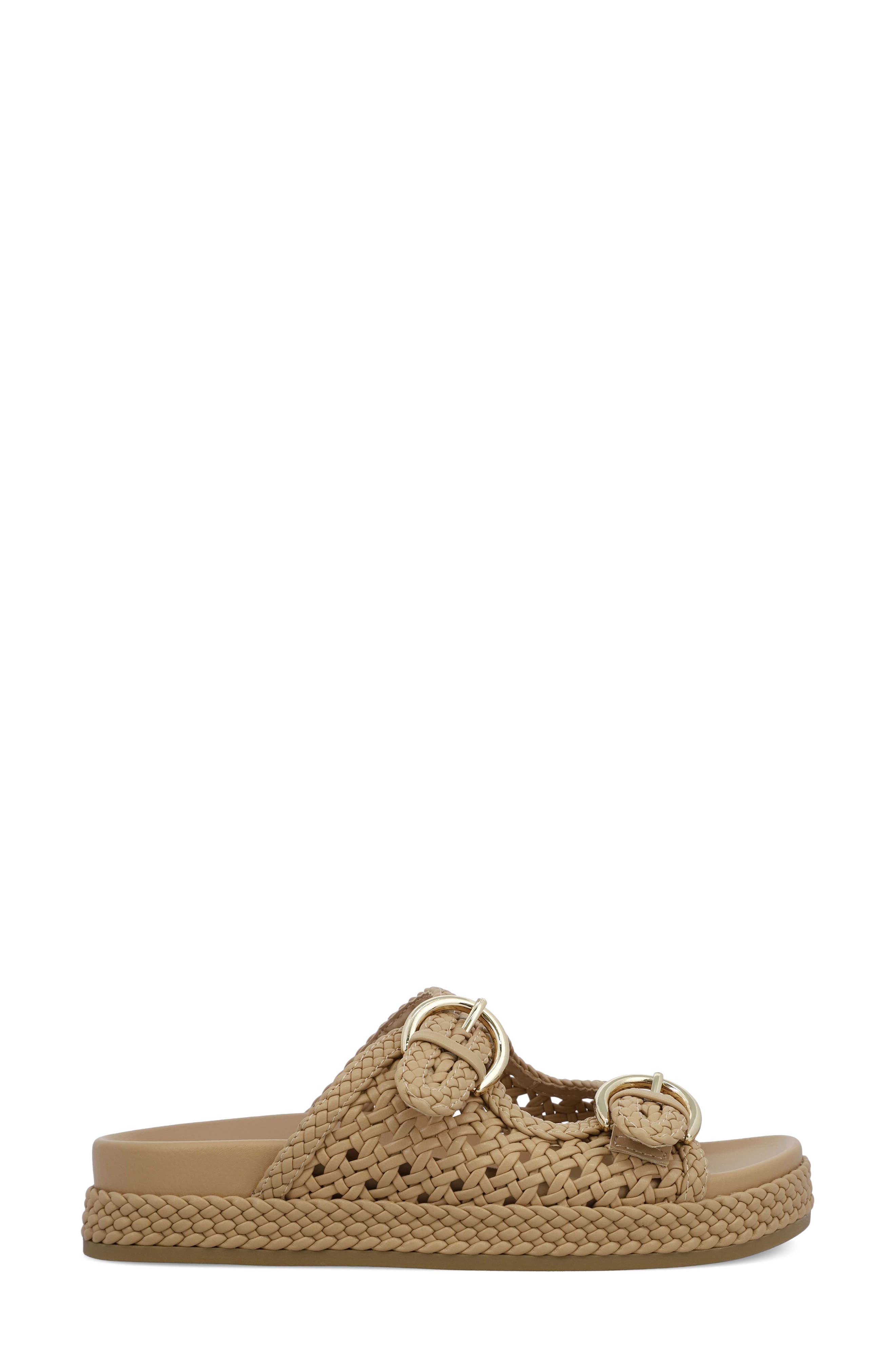 Braided Buckle Strap Platform Sandal, Alternate, color, BEIGE