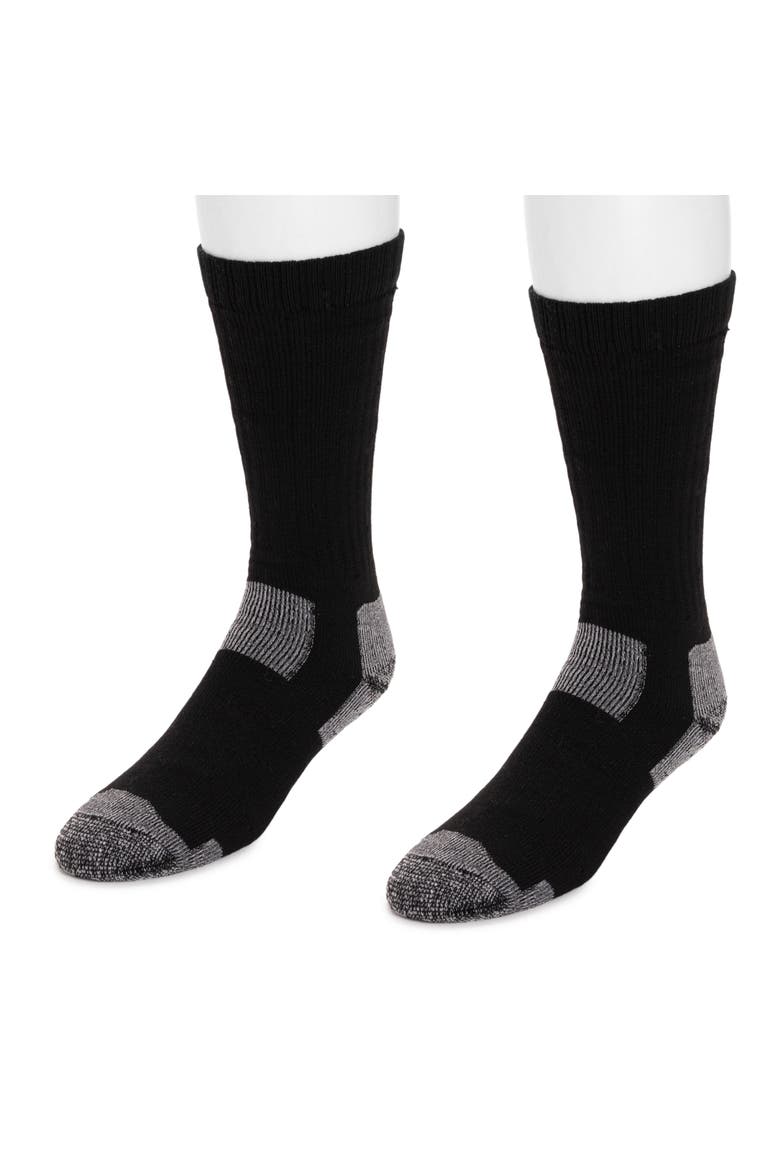 Men's Work Wear Steel Toe Crew Socks, 2 Pair Pack, Alternate, color, Black