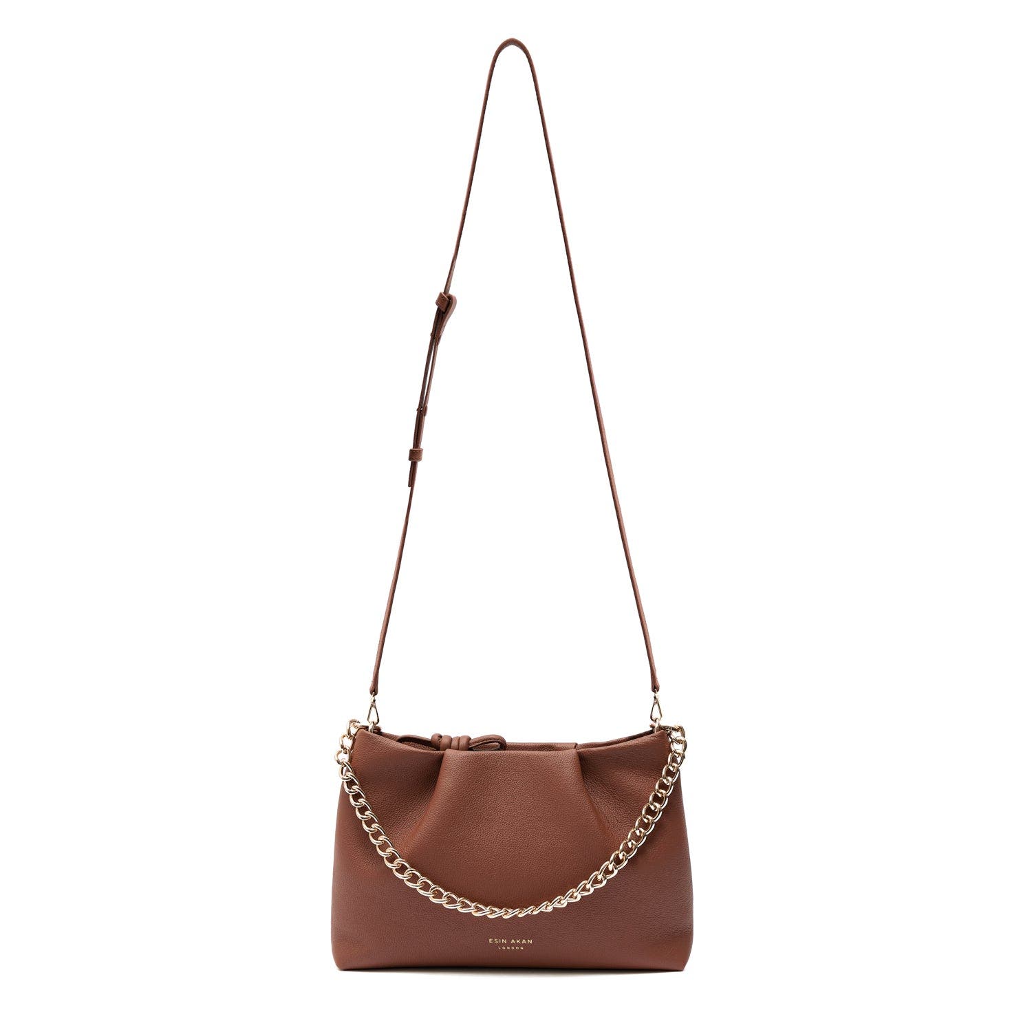 Esin Akan 3-in-1 Midi Richmond Leather Crossbody Bag in Nutshell 