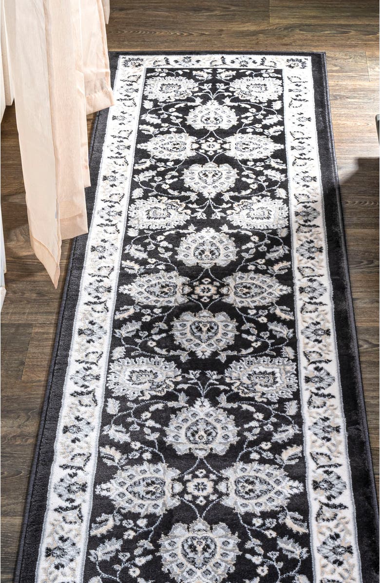 JONATHAN Y Cherie French Cottage Area Rug, Alternate, color, Black/Cream