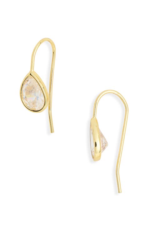 Cubic Zirconia Pear-Shaped Drop Earrings