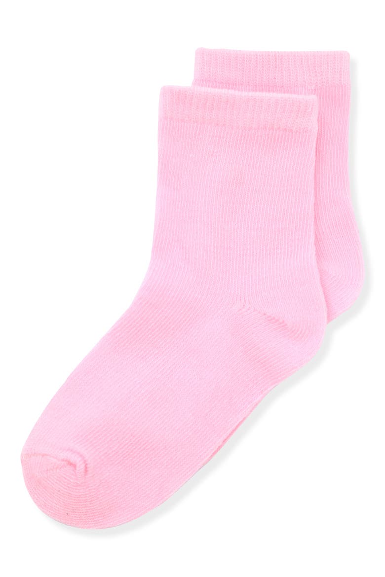 Print Fitted Two-Piece Pajamas & Socks Set, Alternate, color, PINK