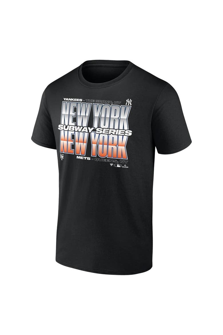 Men's Fanatics Black New York Yankees vs. New York Mets 2025 Subway Series Roster T-Shirt, Alternate, color, Black