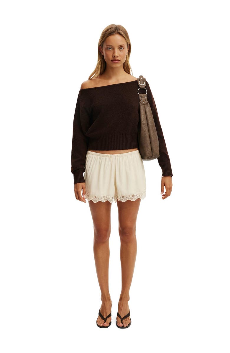 Cotton On Women's Luxe Slouchy Knit, Alternate, color, Dark Oak