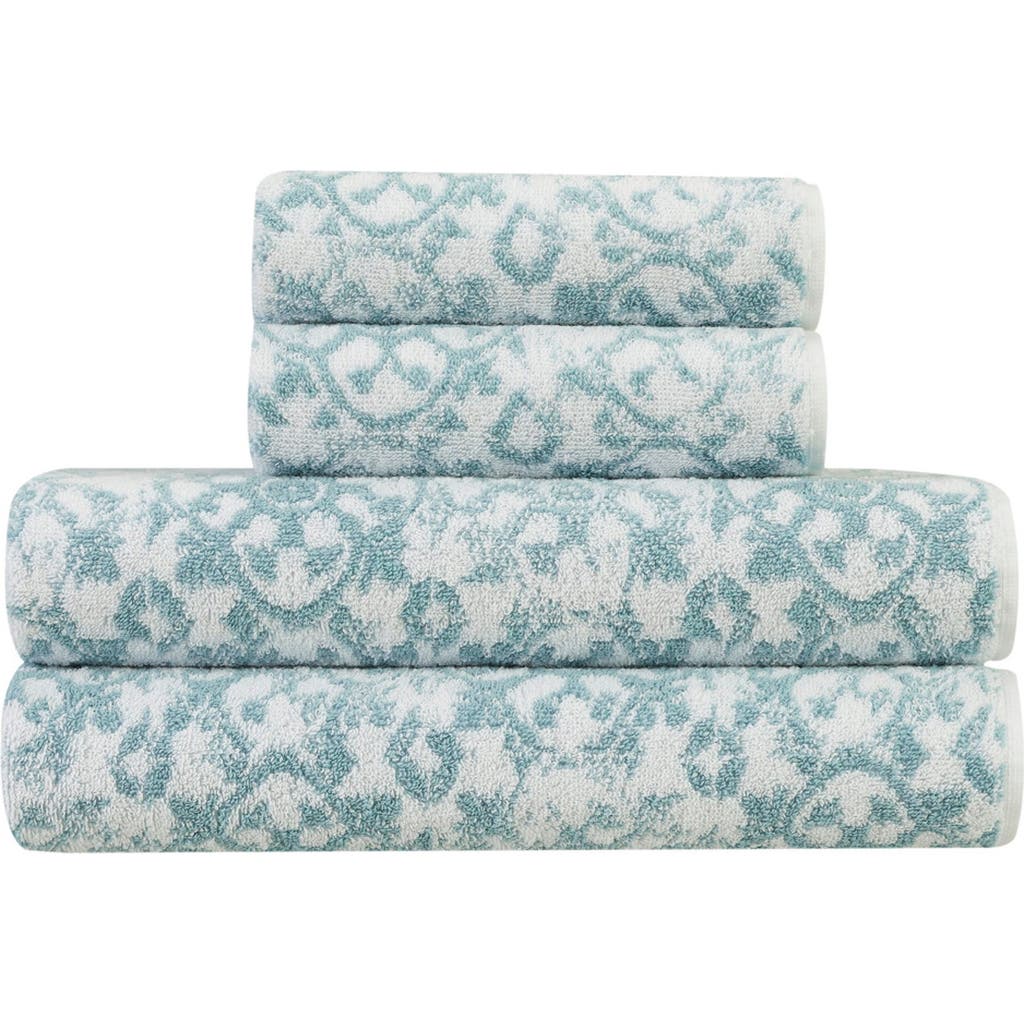Jessica Simpson Aziza 4-piece Bath Essentials Set In Forget Me Not Blue