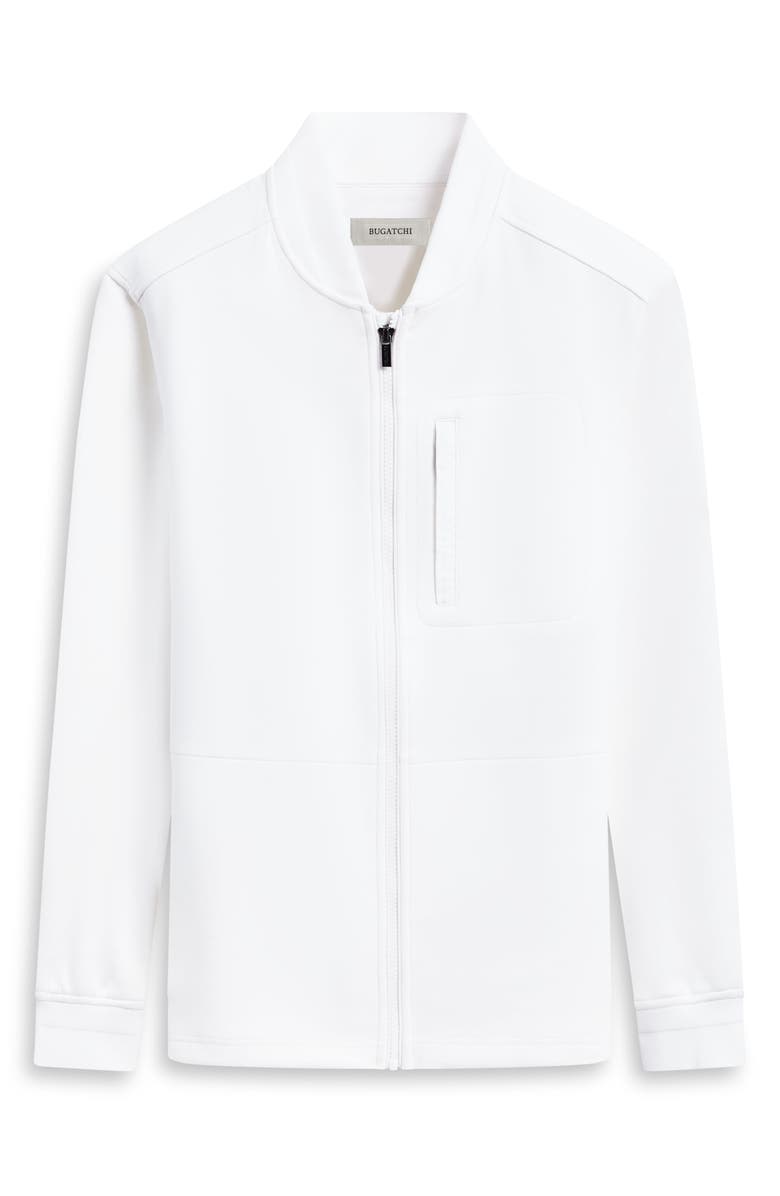 Bugatchi Knit Blouson Jacket, Alternate, color, Chalk