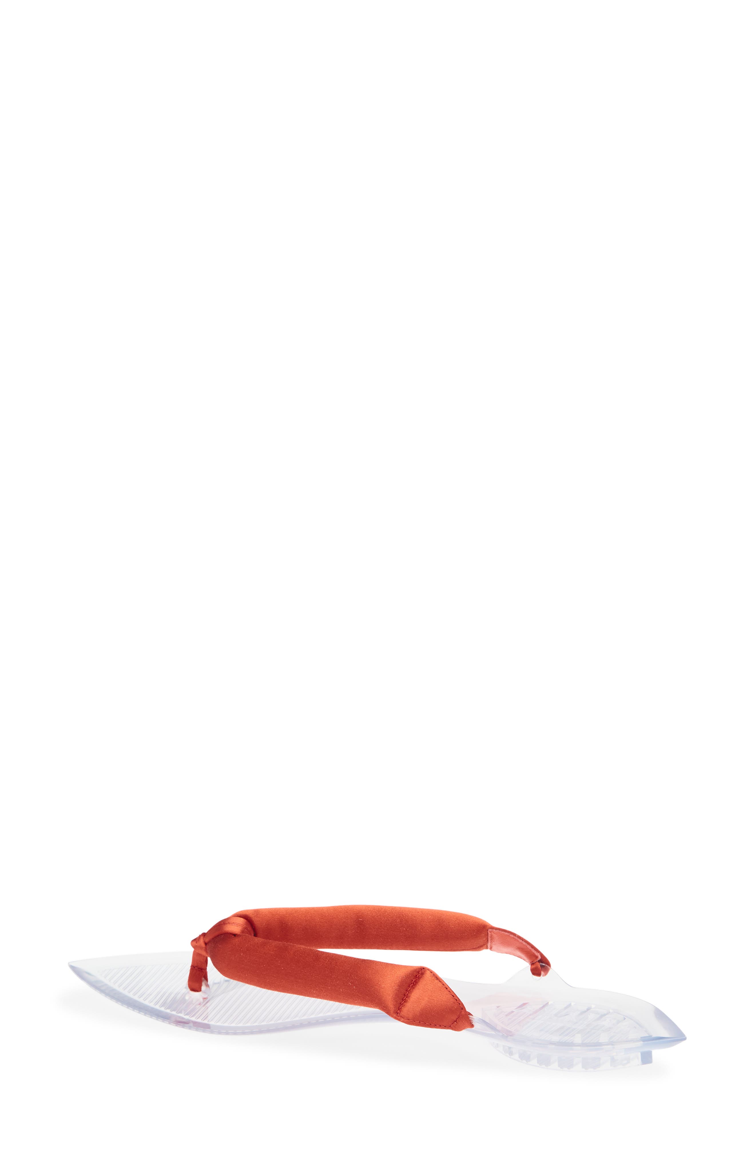 Invisible Padded Thong Sandal, Alternate, color, ROUGE ORANGE