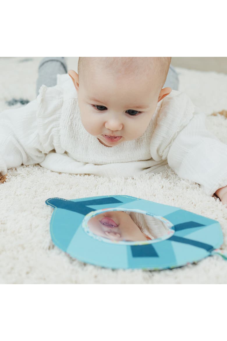 Feel to Learn Baby Crinkle Mirror, Alternate, color, Blue-Green