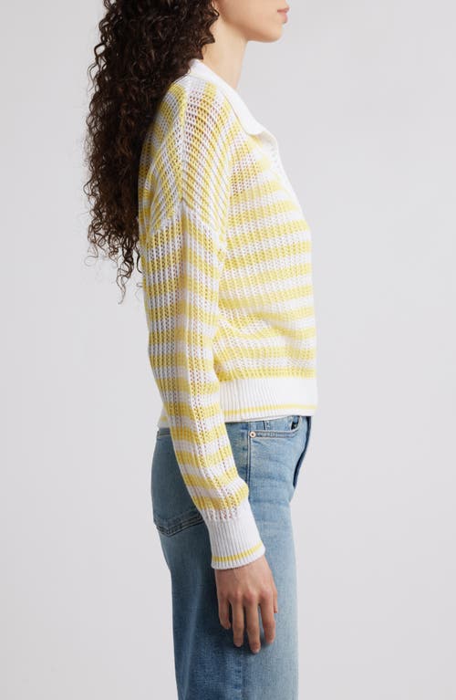 525 525 KIMBERLY STRIPE OPEN STITCH COTTON SWEATER