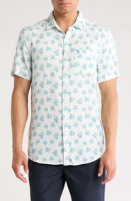 Original Penguin Floral Short Sleeve Button-Up Shirt