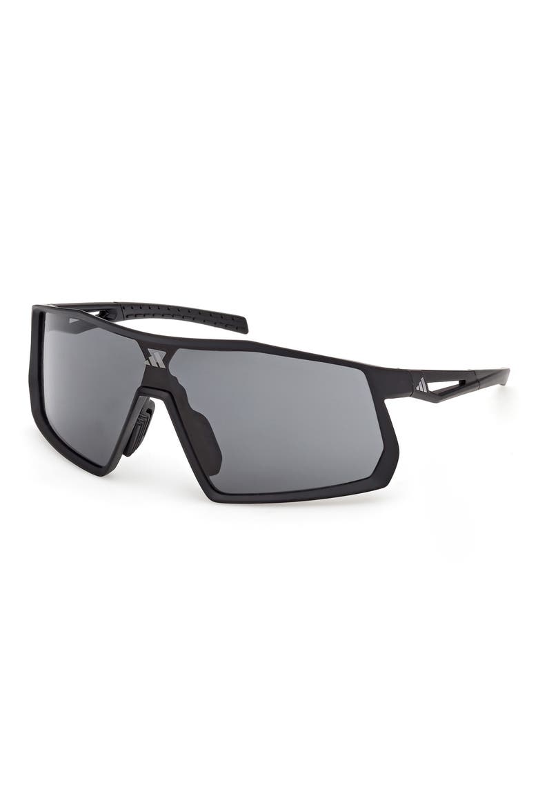 Sport Shield Sunglasses, Alternate, color, MATTE BLACK / SMOKE