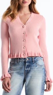Laundry by Shelli Segal Ruffle Hem Cardigan
