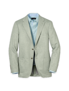 Paul Fredrick Cotton Blend Single Breasted Notch Lapel Knit Sport Coat